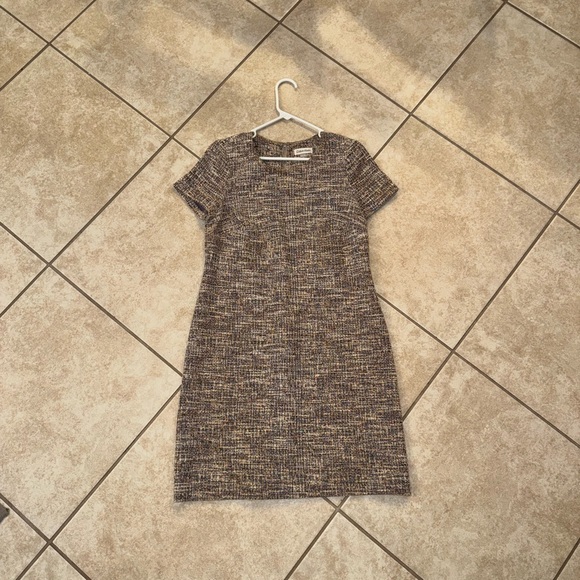 Calvin Klein Dresses & Skirts - Calvin Klein Vintage OG Orange Grey White Multicolor Tweed Luxury Mini Dress